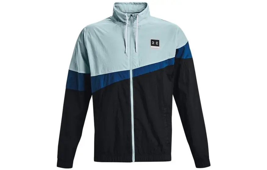 Under Armour Jackets Men's Blue Stand Collar Moderate Straight Fit