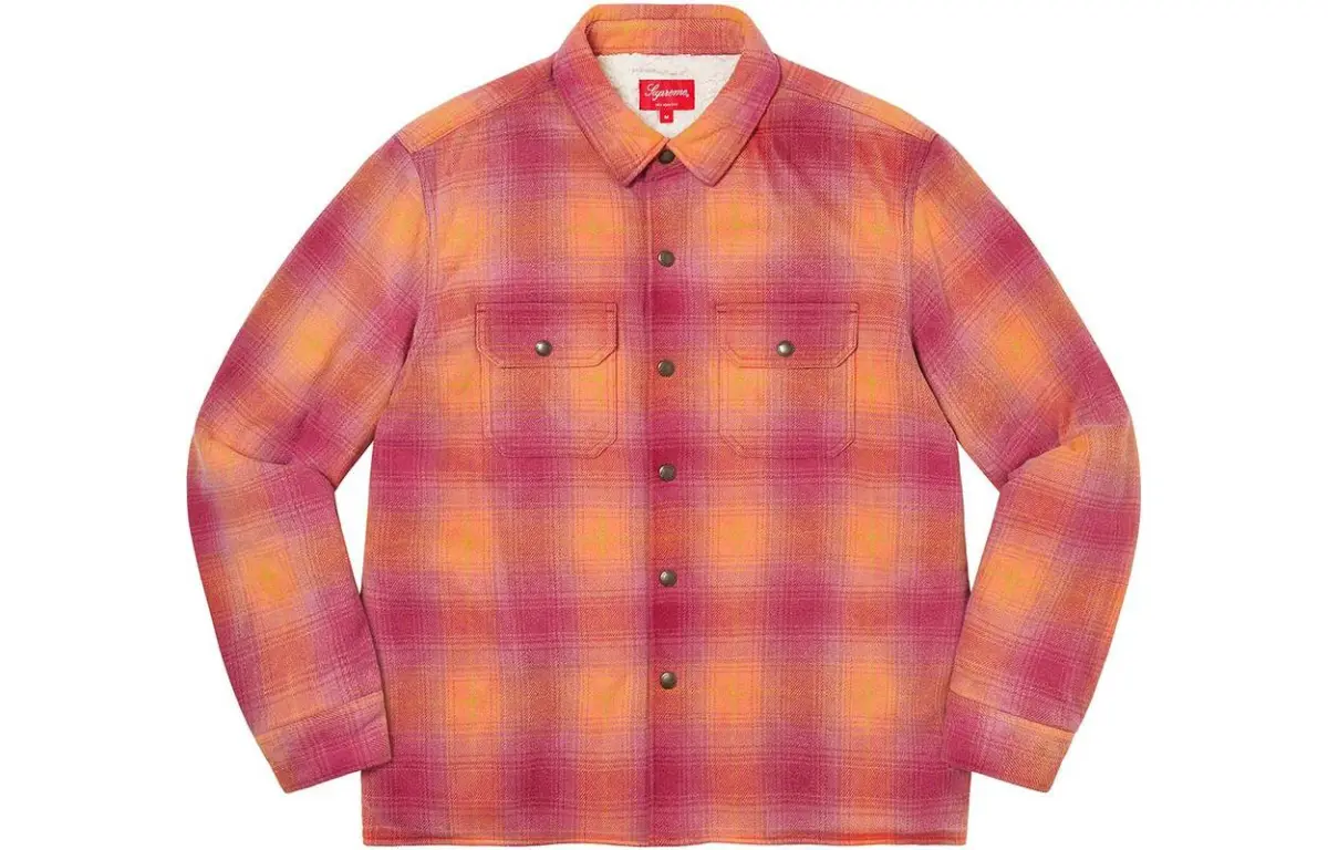 Supreme Shearling Lined Flannel Shirt
