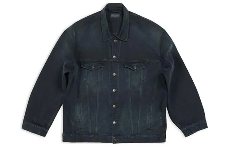 Balenciaga Jackets Men's Black Lapel Moderate