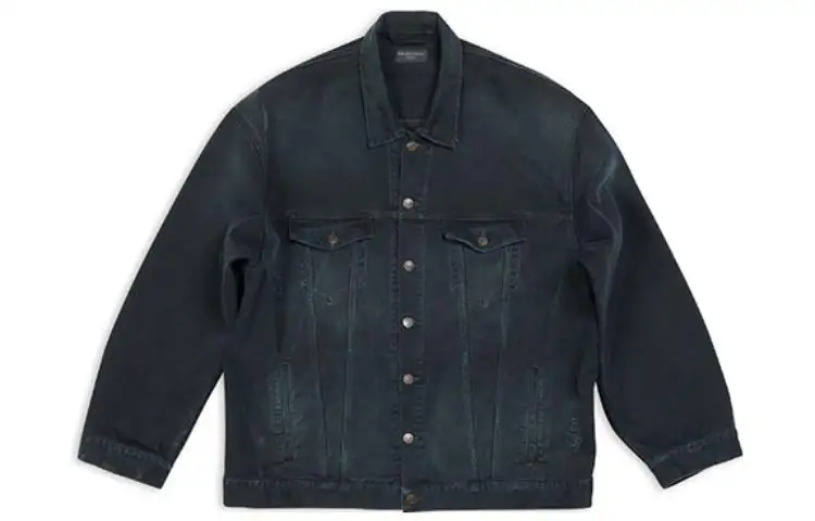 Balenciaga Jackets Men's Black Lapel Moderate Other