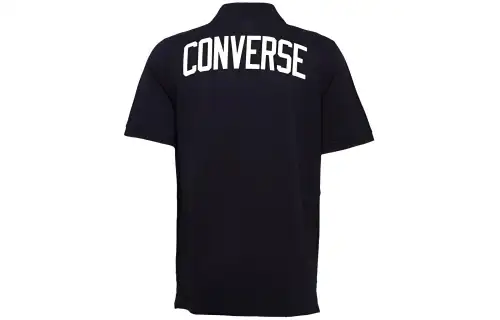 Converse T Shirts Men's Black Crew Neck Moderate Straight Fit