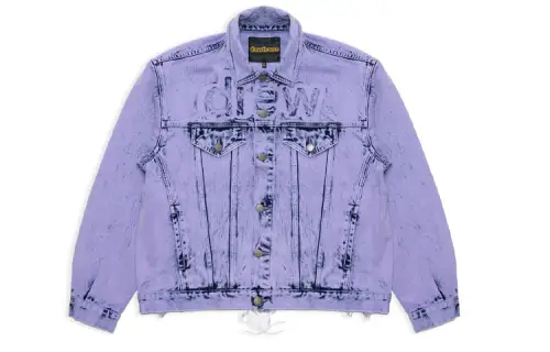 Drew house Letter Logo Series Jackets Men's Purple Lapel Moderate Other