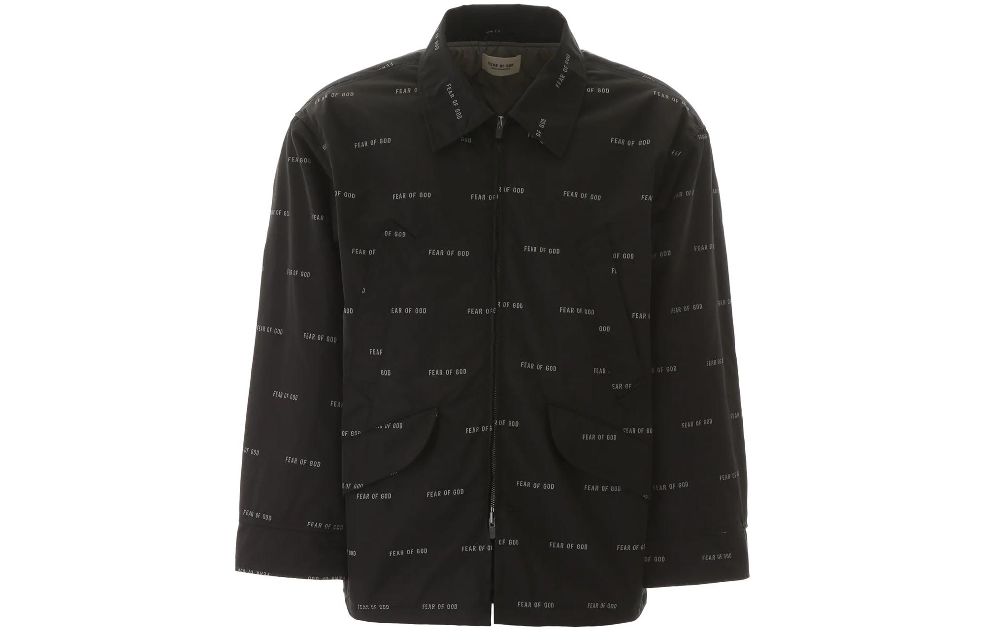 Мужская куртка Fear of God Logo Jacket (черная)