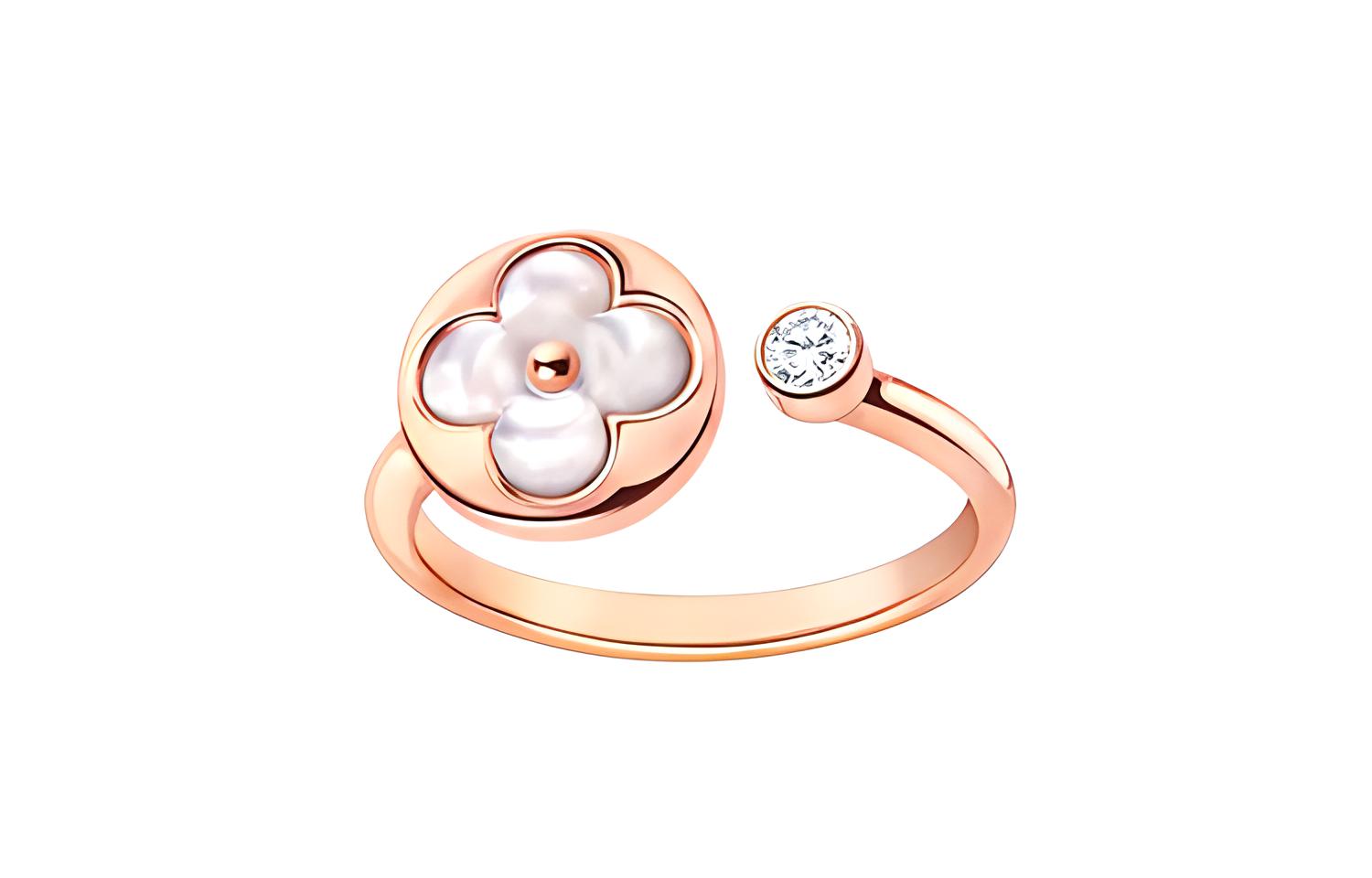 Женское кольцо Louis Vuitton COLOR BLOSSOM (золотое)