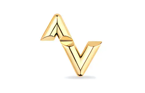 LOUIS VUITTON Lv Volt Upside Down Stud Yellow Gold - Per Unit