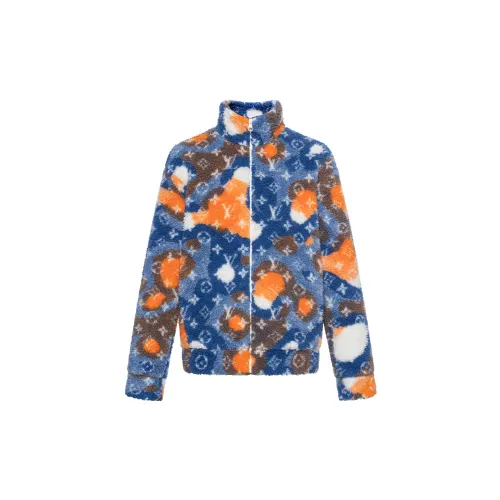 Louis Vuitton 2010s Monogram-pattern fleece jacket