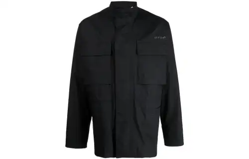 OFF WHITE FW22 Jackets Men's Black Stand Collar Moderate Other