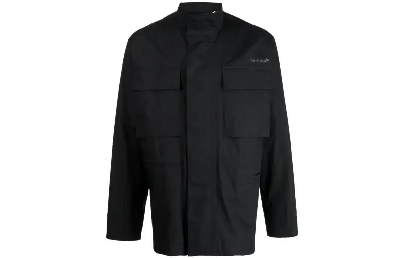 OFF WHITE FW22 Jackets Men's Black Stand Collar Moderate Other