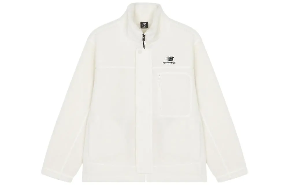 New Balance Jackets Men's White Stand Collar Thickened Other