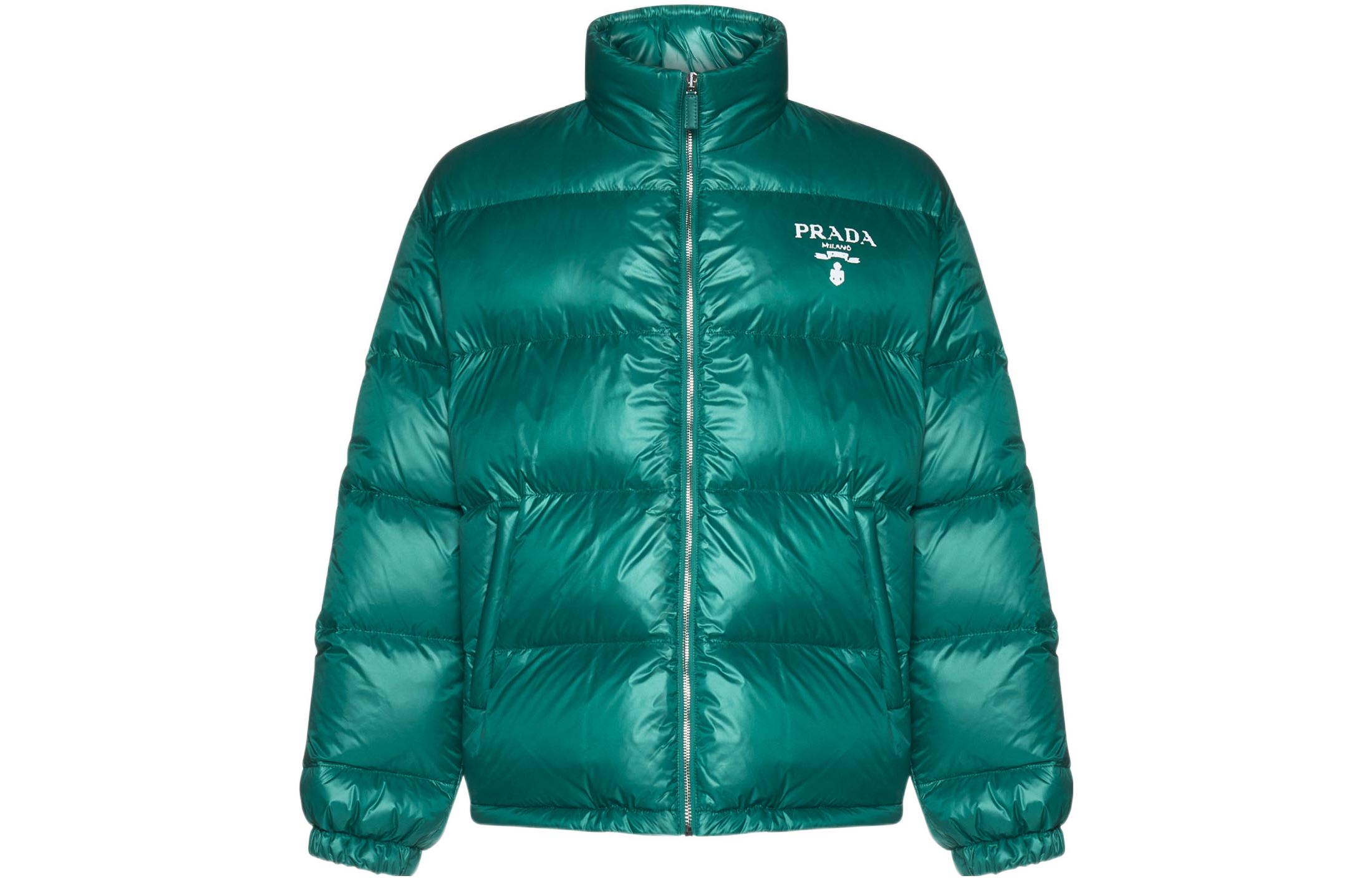 PRADA Logo Printed Puffer Jacket