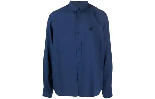 KENZO Shirts Men's Blue Lapel Moderate Other