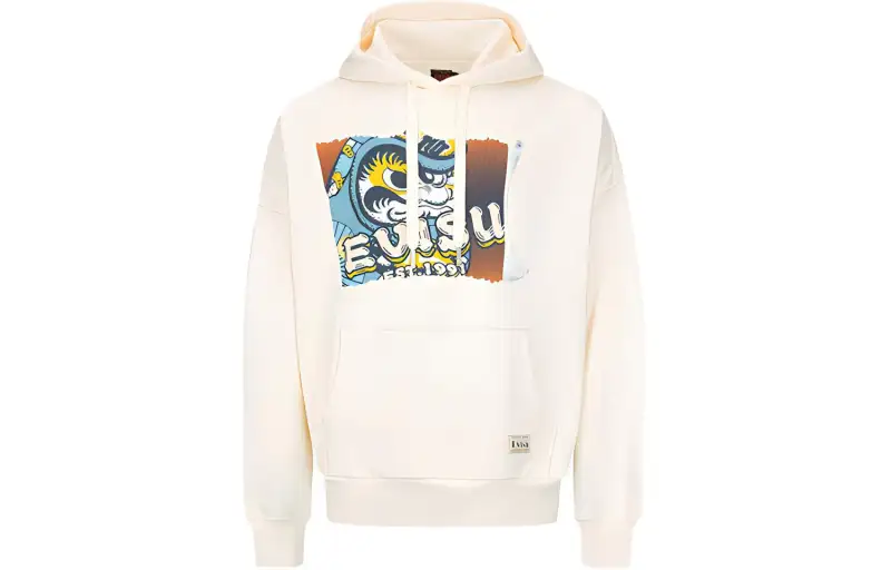 EVISU Sweatshirts Men's Ecru Hooded Moderate Other