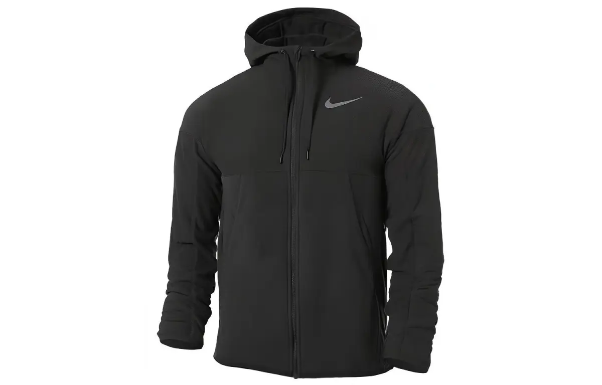 Nike Jackets Men's Black Hooded (Non-detachable) Moderate Straight Fit