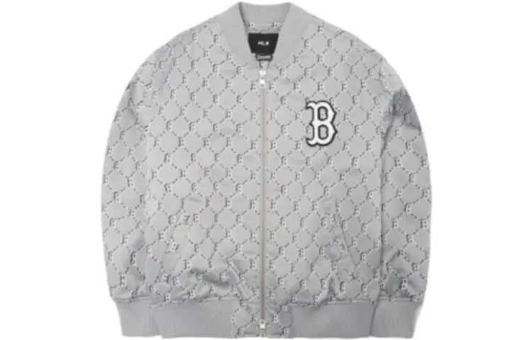 MLB Jackets Men's Gray Baseball Collar Moderate