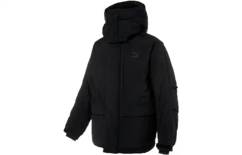 PUMA Jackets Men's Black Hooded Moderate Other
