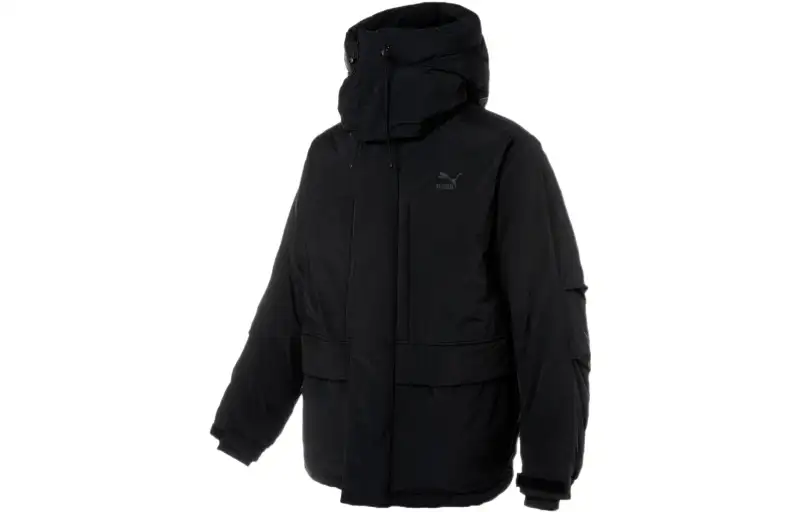 PUMA Jackets Men's Black Hooded Moderate Other