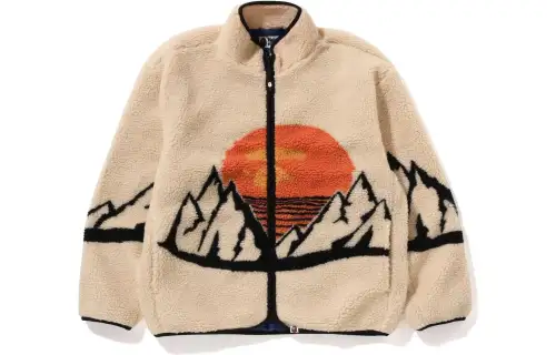 Bape Bape Mountain Relaxed Fit Boa Jacket