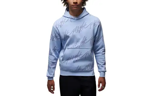 Jordan Sweatshirts Men's Sky Blue Hooded Moderate Regular