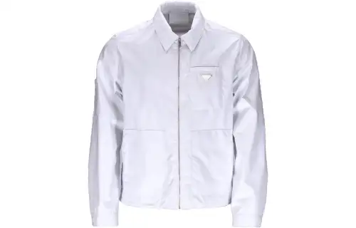 PRADA Jackets Men's White Lapel Moderate Other