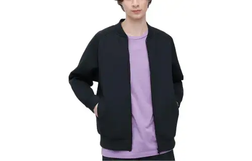UNIQLO Jackets Men's Black Stand Collar Moderate Other