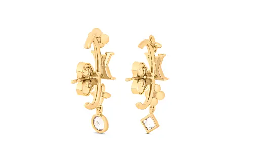 LOUIS VUITTON Metal Earrings Women's Gold