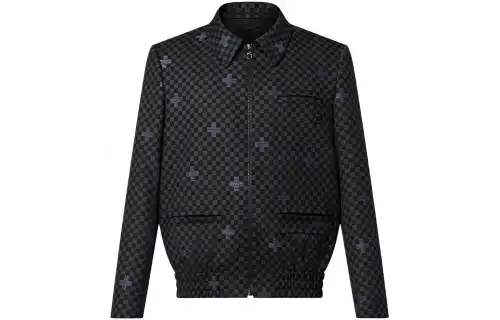 LOUIS VUITTON New Quarterly Products Of LV Jackets Men's Black Lapel Moderate Other