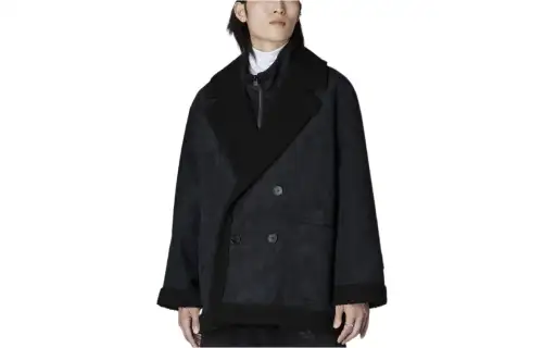 Adidas Faux-shearling Double-breasted Coat