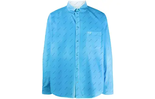 Balenciaga Shirts Men's Blue Moderate Shirt