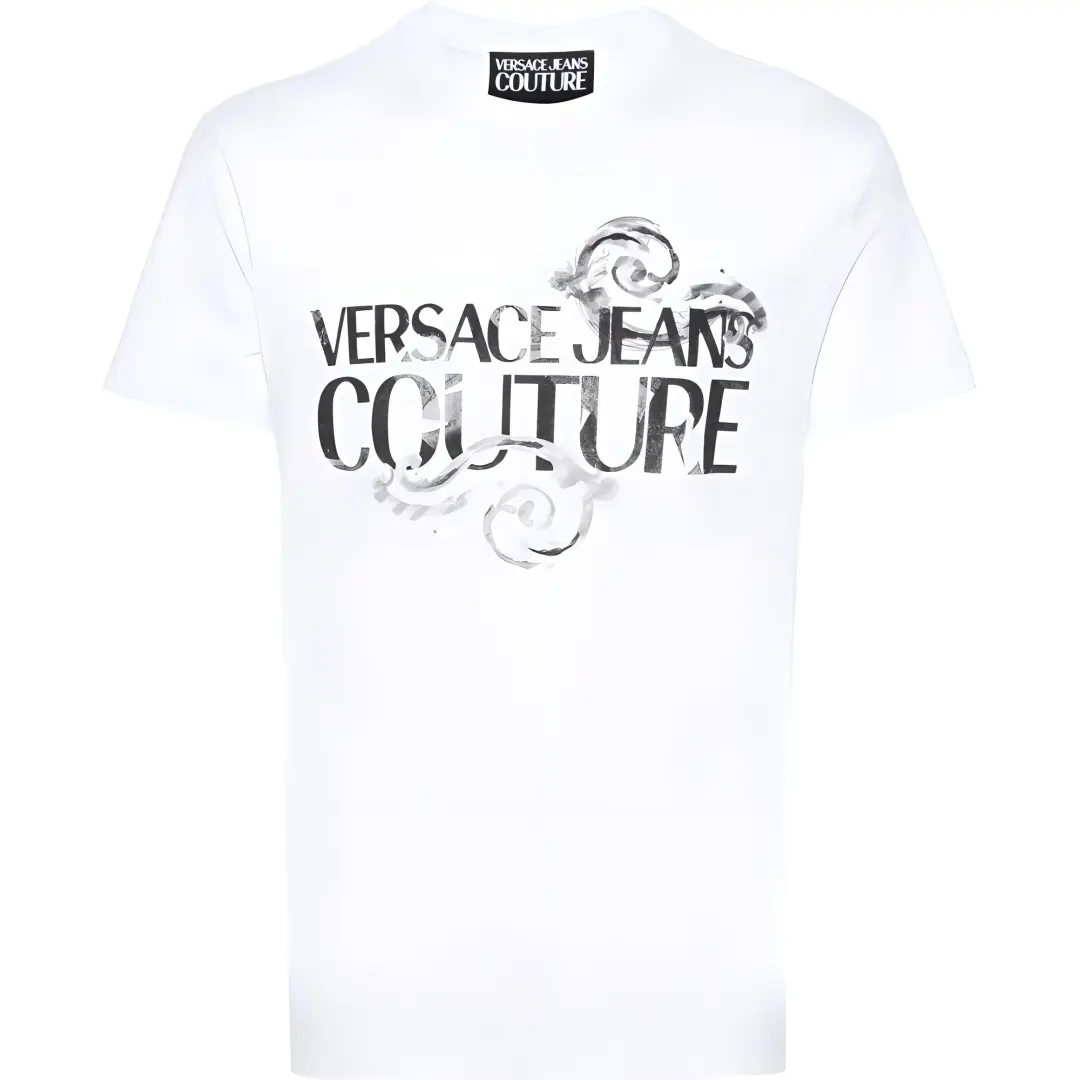 VERSACE JEANS COUTURE Logo Printed Crewneck T Shirt