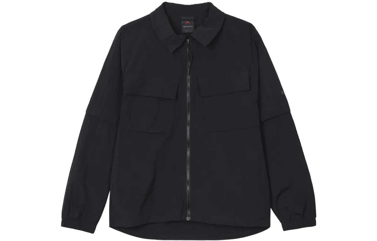 Jordan Jackets Men's Black Pointed Collar Moderate Workwear