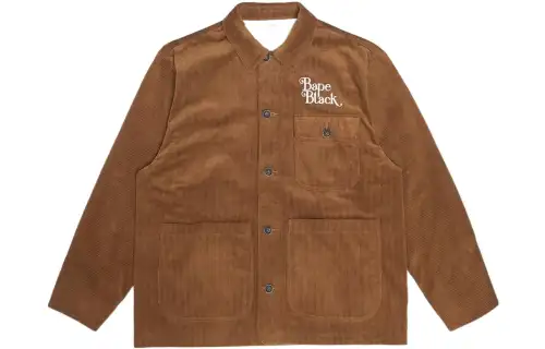 Bape Black Logo Corduroy Work Jacket