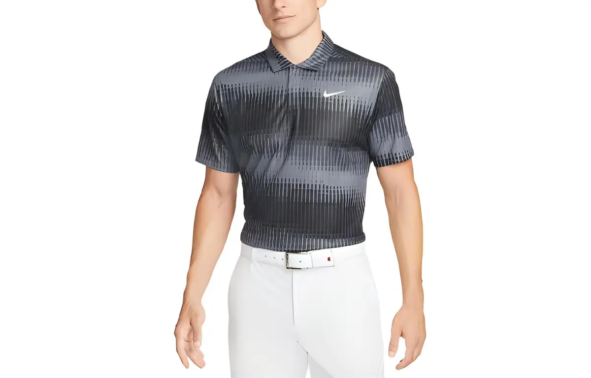 Nike Polo Shirts Men's Black Polo Collar Moderate Straight Fit