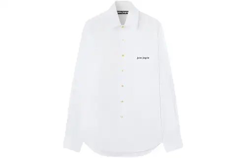 PALM ANGELS Logo Embroidered Buttoned Shirt