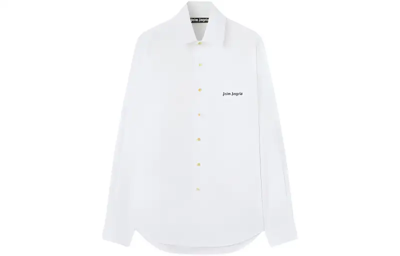 PALM ANGELS Logo Embroidered Buttoned Shirt