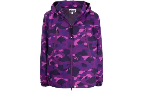 Bape Color Camo Reversible Down Hoodie Jacket Ap