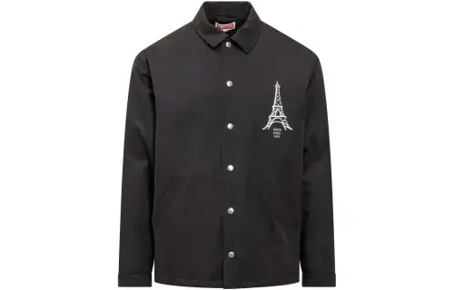 KENZO Graphic Printed Buttoned Shirt Jacket