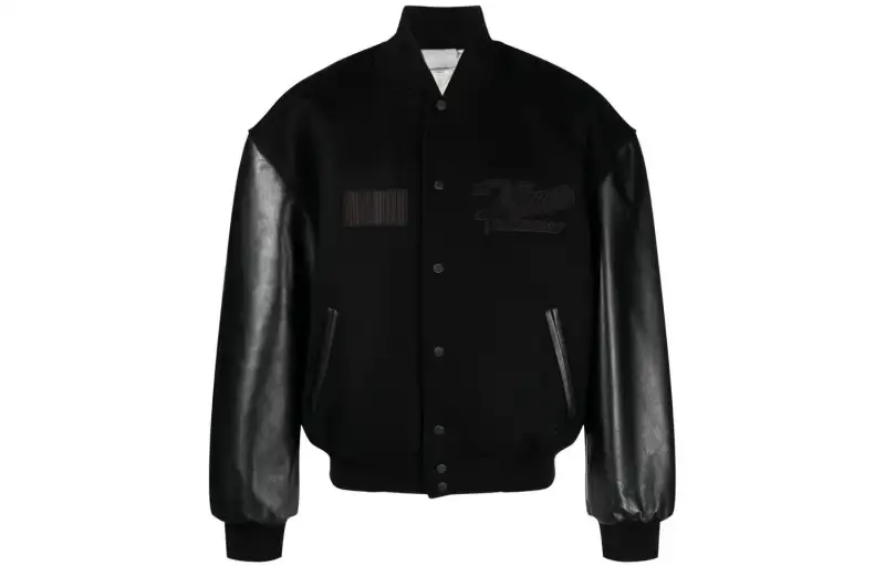 Vetements logo-patch long-sleeve bomber jacket
