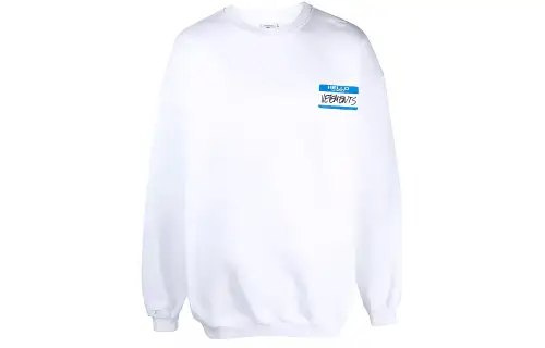 Vetements Sweatshirts Unisex White Crew Neck Moderate Regular