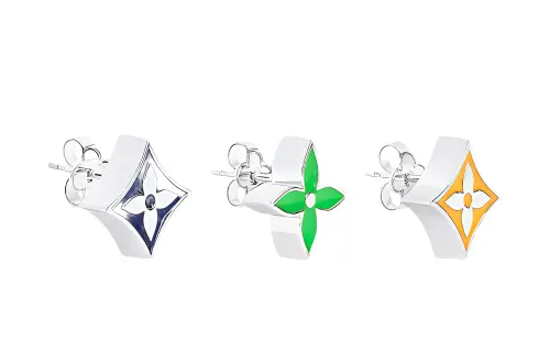 LOUIS VUITTON Monogram Party Set Of 3 Earrings