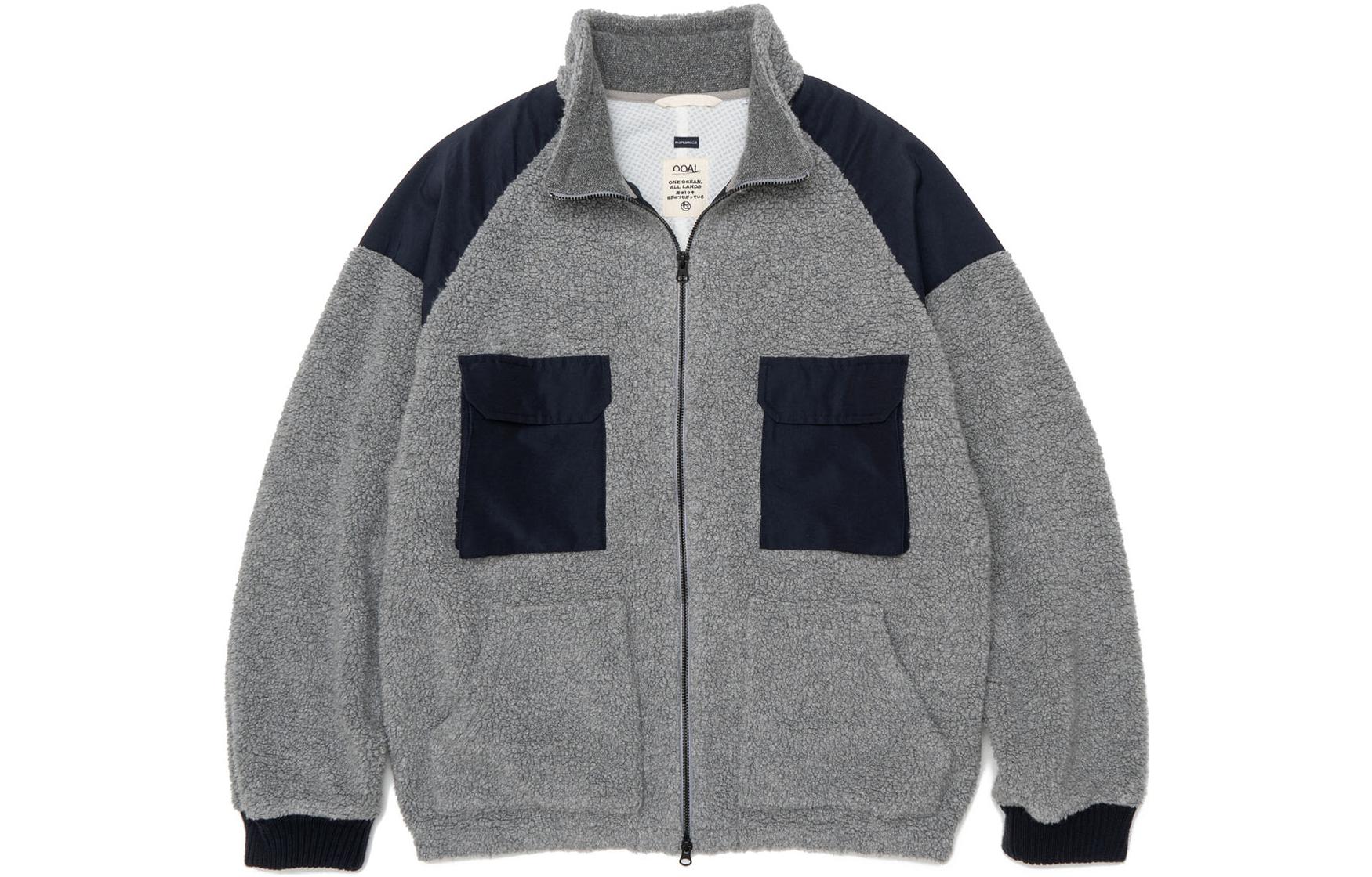 Куртка nanamica nanamica FW22 Vintage Wool Fleece Jacket (бежево-синяя)