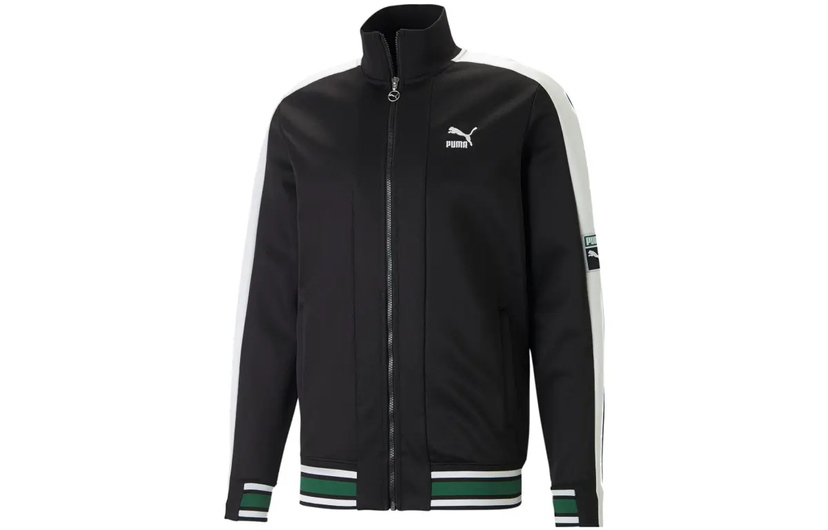 PUMA Jackets Men's Black Stand Collar Moderate Other