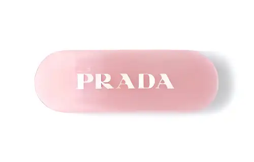 PRADA Logo print Hair Clip