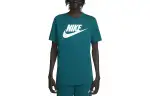 Nike T Shirts Men's Earthy Blue Crew Neck Moderate Straight Fit