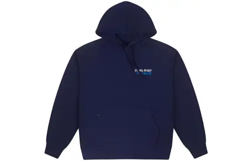 Converse Sweatshirts Unisex Marine Blue Hooded Moderate Regular