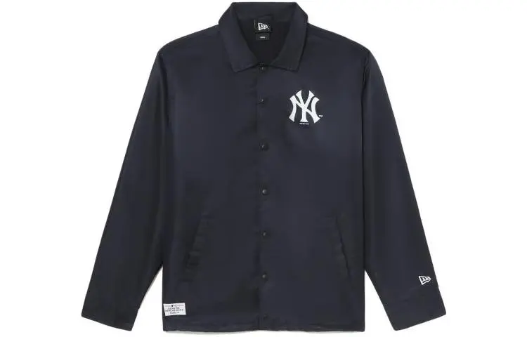 New Era Jackets Men's Dark Blue Lapel Moderate Straight Fit