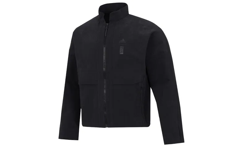 Adidas Jackets Men's Black Stand Collar Moderate Other