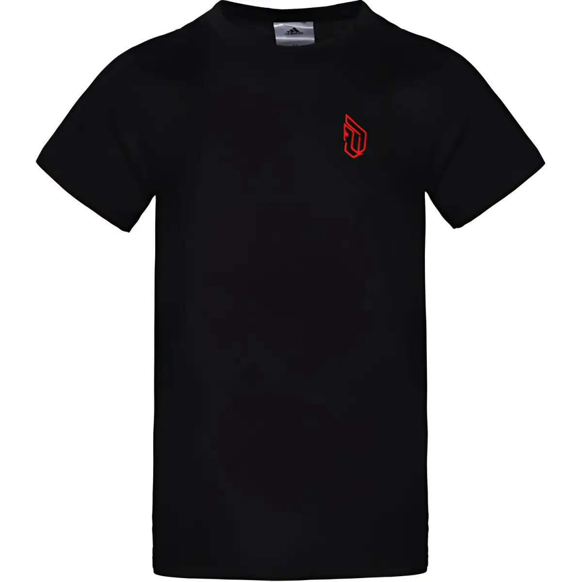 Adidas T-Shirts Men's Black Crew Neck Moderate Straight Fit