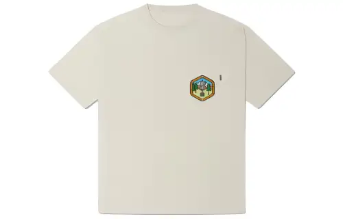 Converse T Shirts Men's Beige Crew Neck Moderate Straight Fit