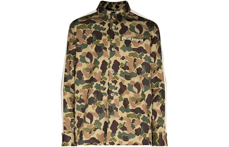 Palm Angels camouflage-print track shirt
