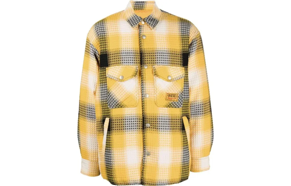 DIESEL Jackets Men's Yellow Lapel Thin Other